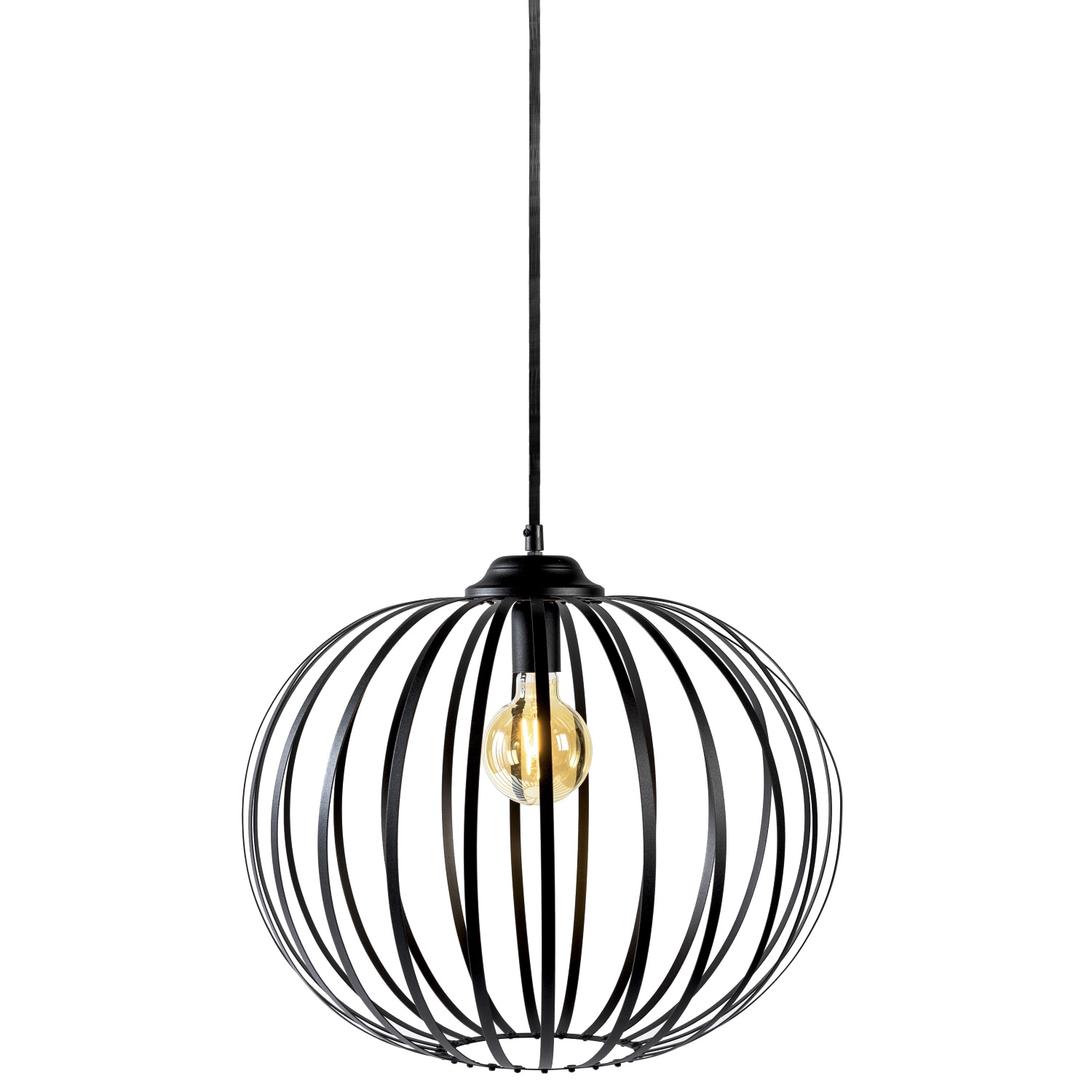 Hugo appel zwart 70cm hanglamp