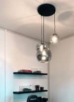 Hanglamp Orb 3 lichts smoke