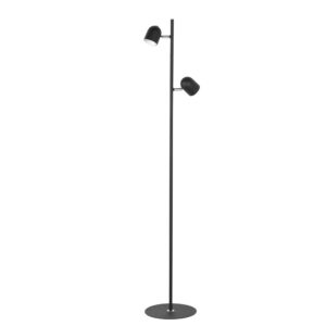 Ovale zwarte vloerlamp