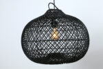 Hanglamp Snake rotan zwart 60cm