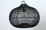 Hanglamp Snake zwart rotan 60cm