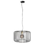 Lucca zwart goud 50cm hanglamp