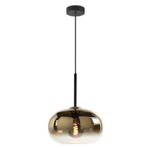 Hanglamp Bellini plat goud-helder 1 lichts
