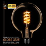 Globe 125mm goud spiraal 8W dimtone