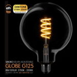 Globe 125mm smoke spiraal 8W dimtone