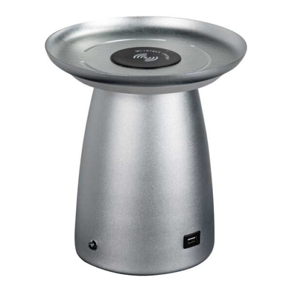 Tafellamp Soof zilver led+usb