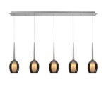 Hanglamp Belle smoke 5 lichts