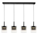 Hanglamp Salerno smoke 4 lichts