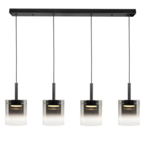 Hanglamp Salerno smoke 4 lichts