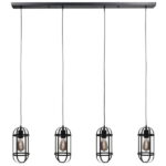 Hanglamp Longo zwart 4 lichts