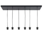 Plafondplaat glas/lampenkap 6 lichts