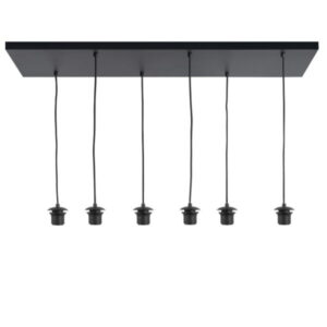 Plafondplaat glas/lampenkap 6 lichts