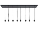Plafondplaat glas/lampenkap 8 lichts