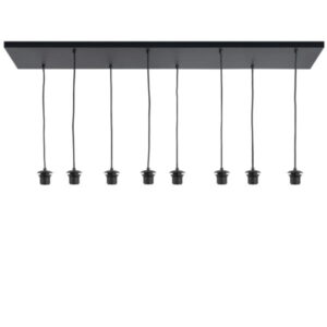 Plafondplaat glas/lampenkap 8 lichts