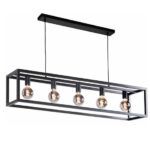 Hanglamp Fragola zwart 5 lichts