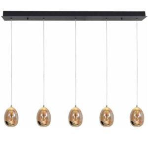 Hanglamp Egg goud 5 lichts