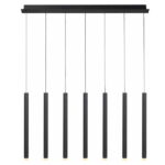 Hanglamp Tubes zwart 7 lichts