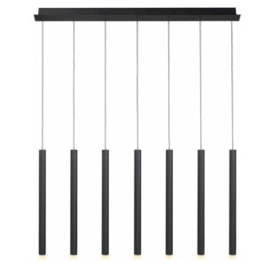 Hanglamp Tubes zwart 7 lichts