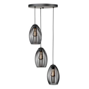 Hanglamp Gabbia zwart 3 lichts
