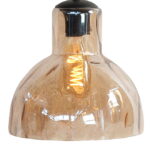 Clock amber glaskap 22cm
