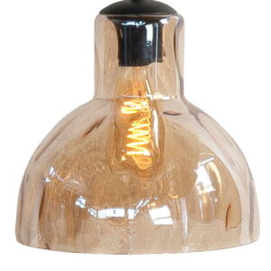 Clock amber glaskap 22cm