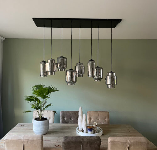 Hanglamp Fantasy smoke 8 lichts sfeer Danice