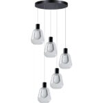 Hanglamp Gary helder 5 lichts rond