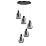 Hanglamp Gary smoke 5 lichts