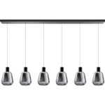 Hanglamp Gary smoke 6 lichts