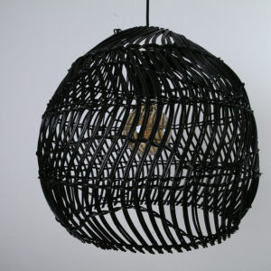 Hanglamp rotan Hive zwart 40cm