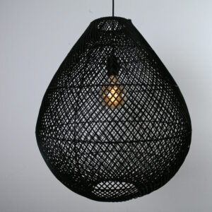 Hanglamp rotan zwart Hive 50cm