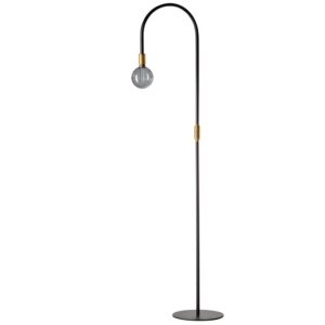 Pike zwart-messing vloerlamp 180cm
