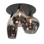Plafondlamp Cambio zwart 3 lichts