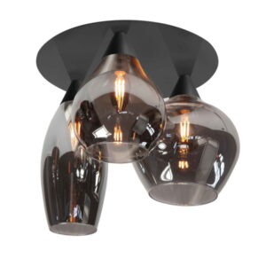 Plafondlamp Cambio zwart 3 lichts
