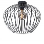 Plafondlamp Mela zwart 50cm