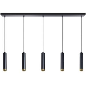 Hanglamp Miller zwart 5 lichts