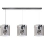 Hanglamp Silo zwart-smoke 3 lichts