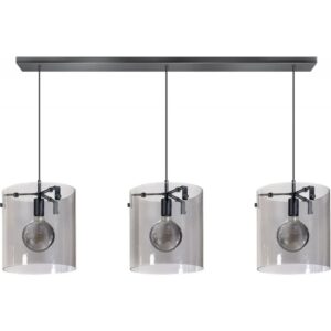 Hanglamp Silo zwart-smoke 3 lichts
