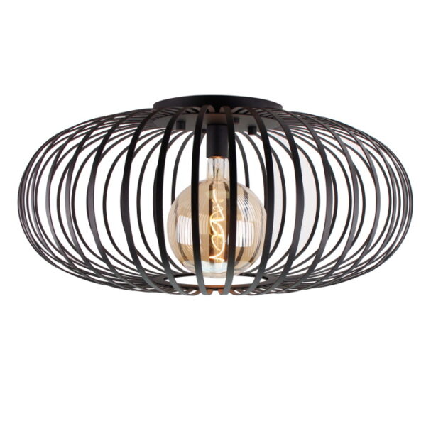 Curvato zwart plafondlamp 70cm