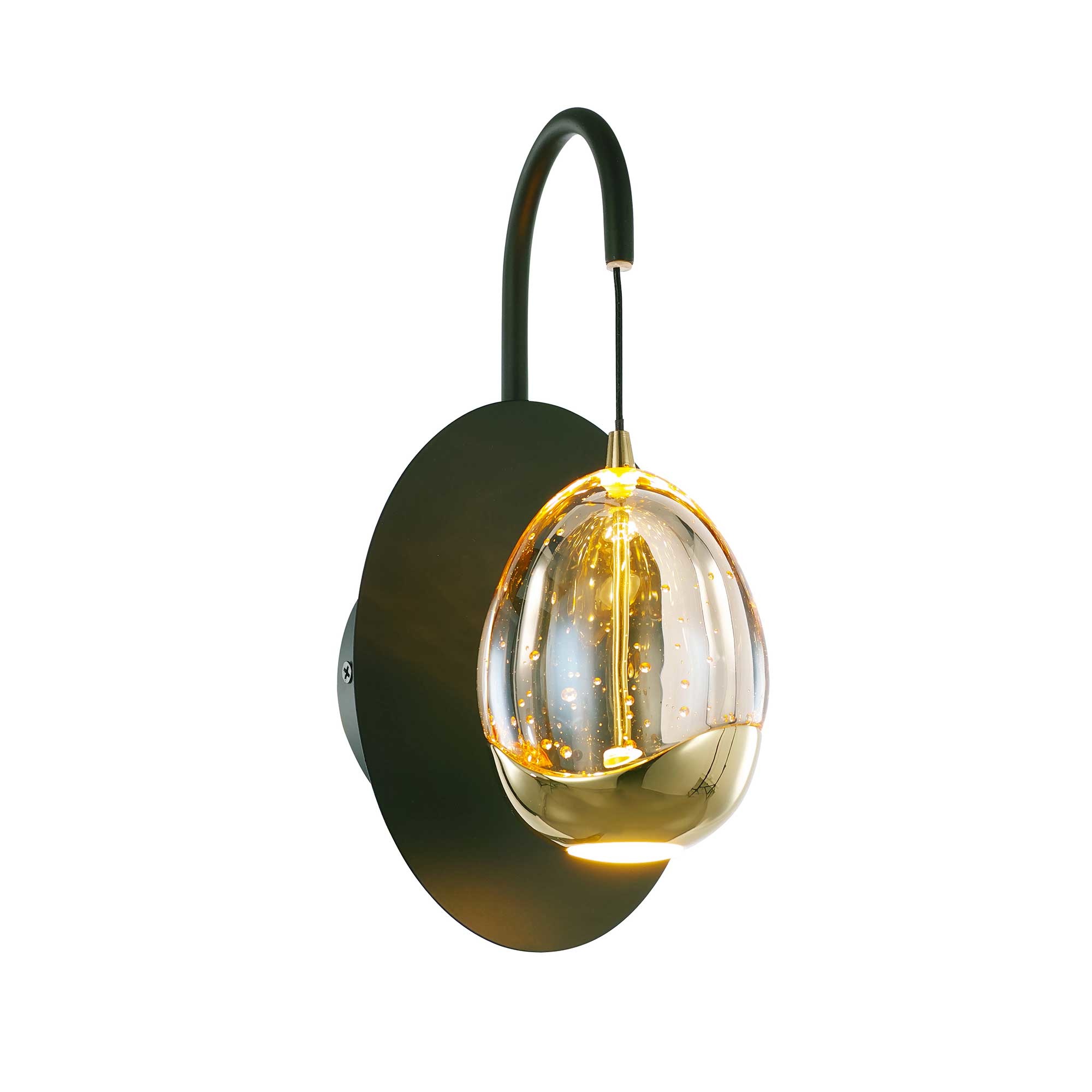 Egg zwart met wandlamp | Sfeerlampen.nl