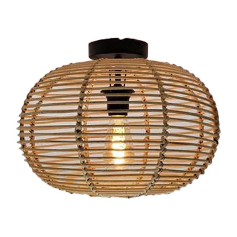 Omleiding kasteel ongezond Rotan naturel plafondlamp 30cm | Sfeerlampen.nl