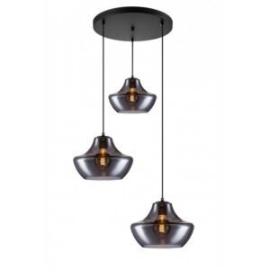 Wilson smoke + Savoy zwart hanglamp 3 lichts
