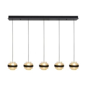 Dynasty goud hanglamp 5 lichts 105cm