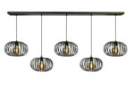 Balloon zwart hanglamp 5 lichts