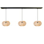 Rotan naturel hanglamp 3 lichts