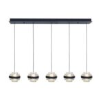 Dynasty zwart hanglamp 5 lichts