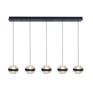 Dynasty zwart hanglamp 5 lichts