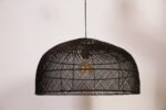 Hanglamp Montfoort zwart riet 60 cm