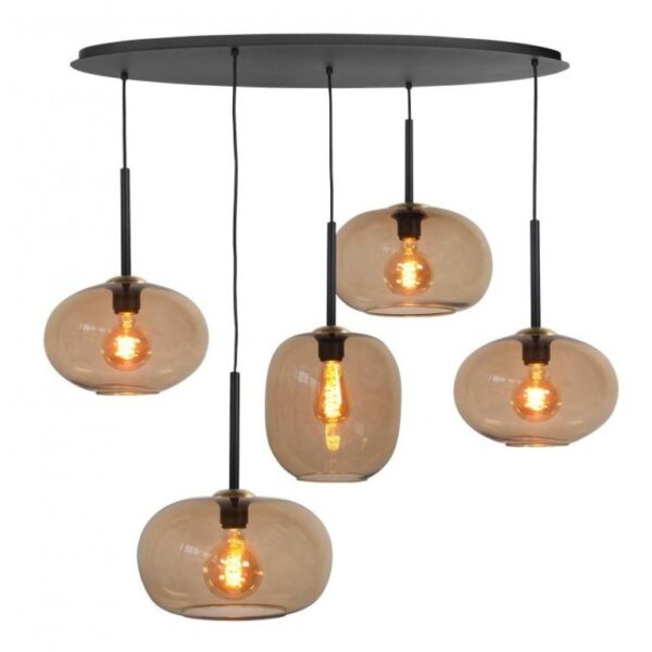 Hanglamp Bellini ovaal goud 5 lichts
