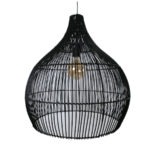 Hanglamp rotan Kruik zwart 35cm